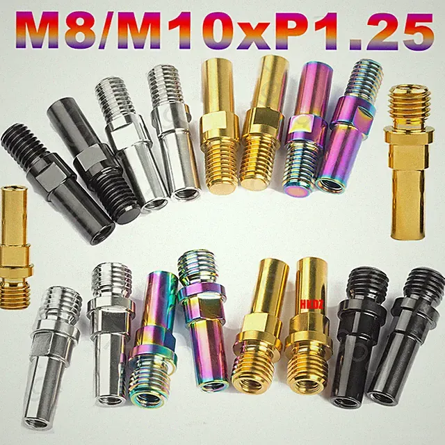 1 Pair Titanium Bolts Bike Bicycle V-Brake Bosses Posts Ti Screws M8/M10xP1.25