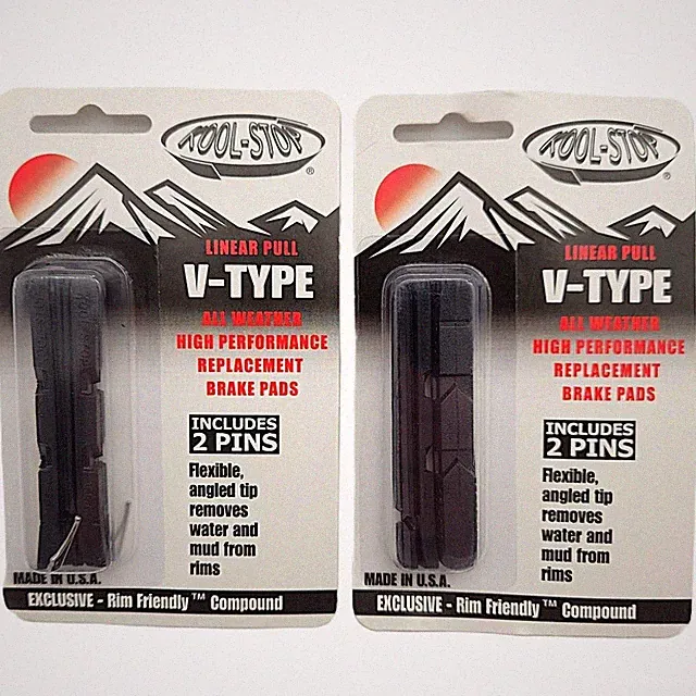 2 Kool-Stop Linear Pull V-Type Insert Replacement Bike Brake Pads Two-Pack