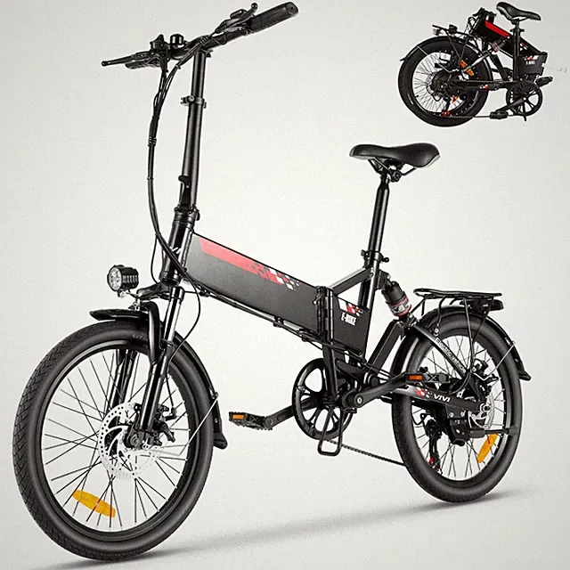 20" Folding Electric Bike, 500W 48V Ebike Pro 7 Speed Adults Electric Bicycle US