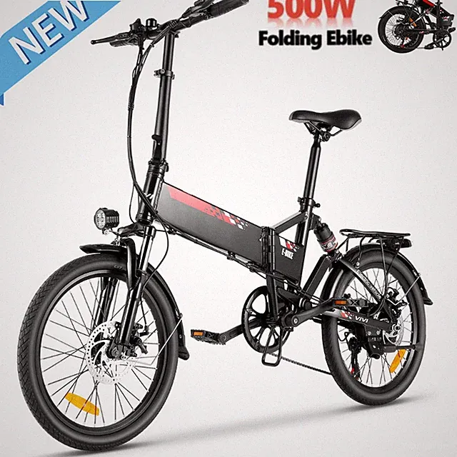 20" Folding Electric Bike, 500W Ebikes for Adults with 48V Removable Battery U.S