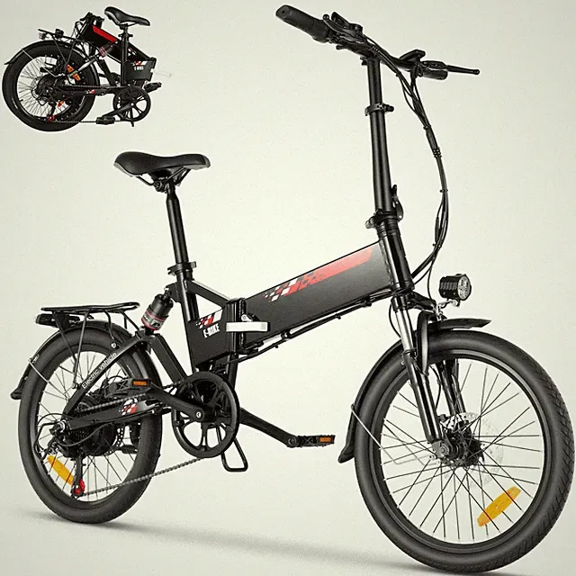 20" Folding Electric Bike for Adults 48V 374.4WH 500W Cruiser Ebike City Bicycle