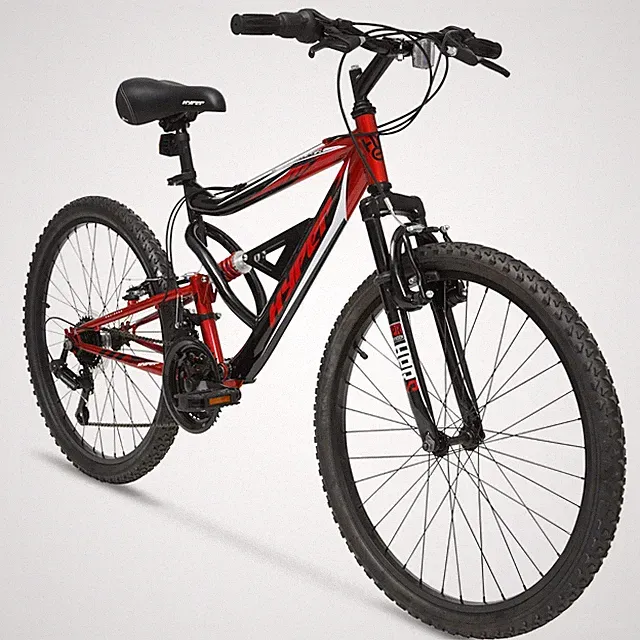 24" Hyper Bicycle Shocker Mountain Bike, Youth Ages 13+, Red and Black