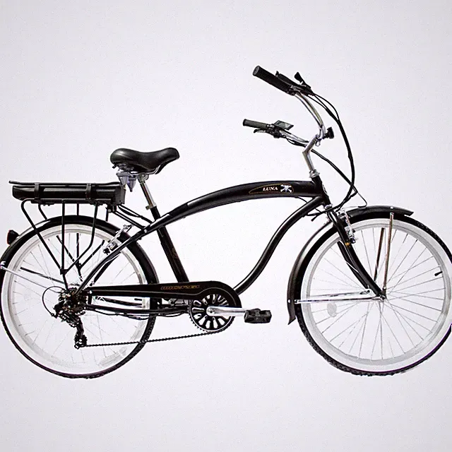 26" Electric Cruiser Bike Shimano 7 Sp Throttle 48V Rear 350W Motor Bike