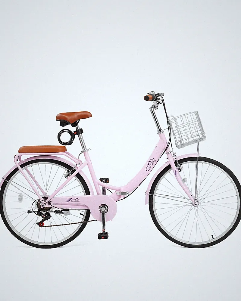 26 Inch Foldable Bike7 Speed Beach Cruiser Bike with Lock