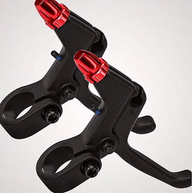 A Pair Bicycle Brake Lever Bike Levers of Universal 2 Finger Aluminum Alloy C...