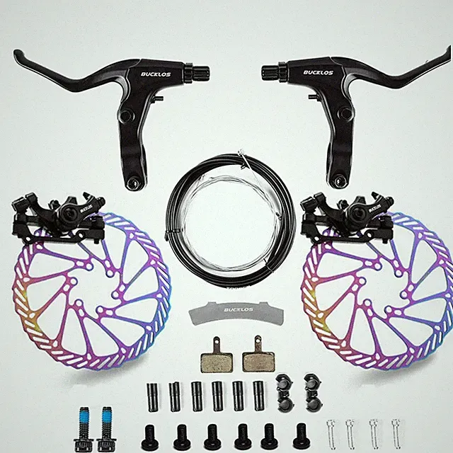 Bicycle Mechanical Disc Brake Set Mountain Bike Linear Pull Disc Brake MTB New