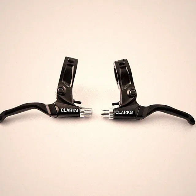 Clarks 370D V-Type Brake Levers Pair Black Alloy Linear Pull & Mechanical Disc