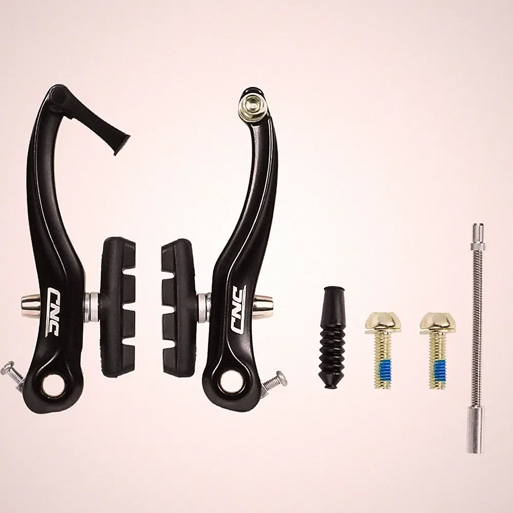 CNC V Brake Set, Bicycle Linear Pull V Brakes for Front/Rear Wheel, Long Arm...