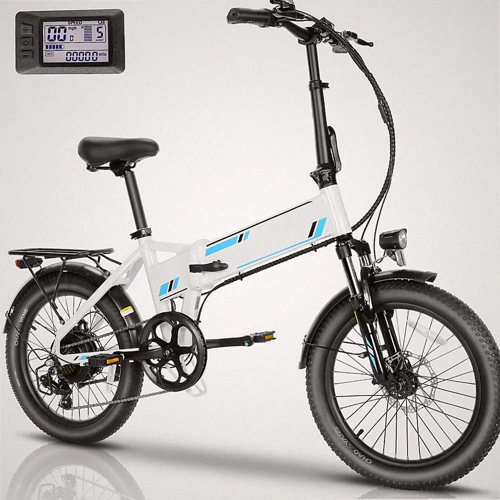 Electric Bike 20'' 500W Folding City Commuter eBike Adults Urban Hybrid Bicycle