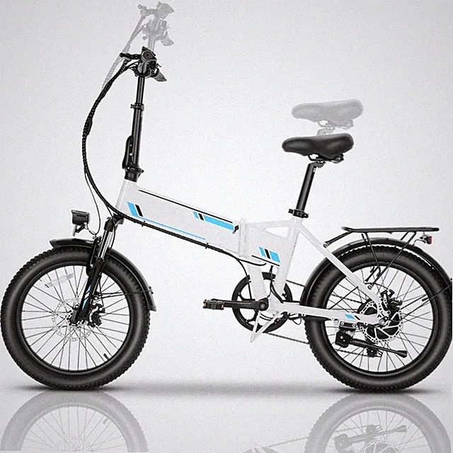 Electric Bike 500W Folding City Bicycle 20In Commuter E-bike 7 Speeds for Adults
