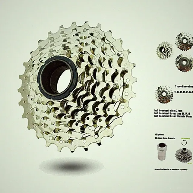 Electric Bike 7-Speed Freewheel - 11-28T with Robust Nickel Plated Finish