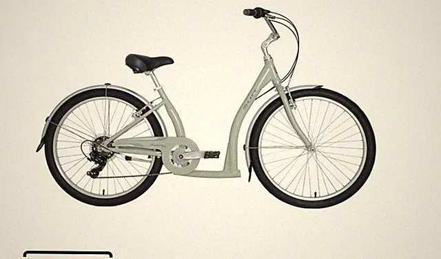 Gray City Bike with Cruiser Handlebars and Fenders