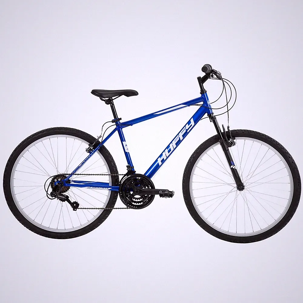 Huffy 26” Rock Creek Mountain Bike, Fits Riders 60”+, Blue, Adult, Men’s