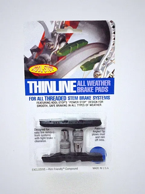 KOOL-STOP THINLINE MOUNTAIN BIKE V BRAKE SHOES PADS NEW