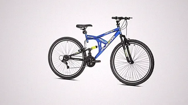 Men's 29" Flexor Dual Suspension Mountain Pro Bike Off Road Tires 21-Speed, Blue