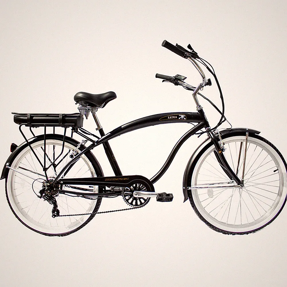 Micargi Luna 26" 350W Beach Cruiser E-Bike 7-speed 23mph 5 PAS for Men Women