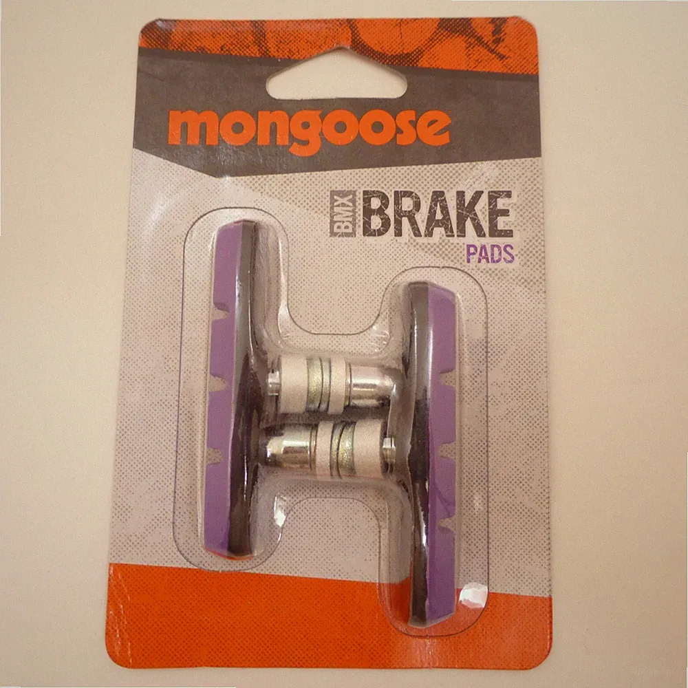 New PURPLE Mongoose BMX Bicycle BRAKE PAD SET Linear Pull 2 PADS