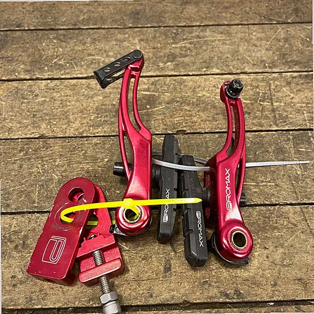 Promax BMX V-Brake Caliper Alloy Red Chain Tensioner Parts 90s Old School BMX