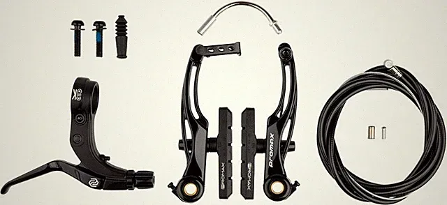 Promax P-1/Click V-Point Linear Pull BMX Brake Kit - 6061 Aluminum, Black
