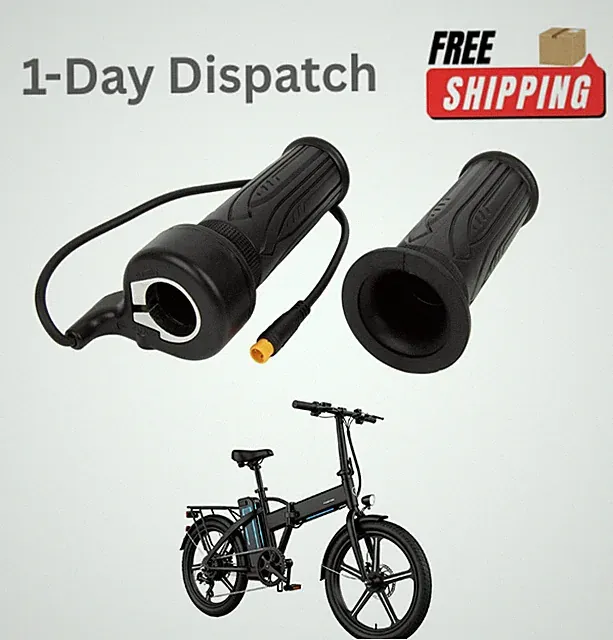 PSLER Full Twist Throttle Ebike 12V-72V 3 Pin Waterproof for 22.2mm Handlebar