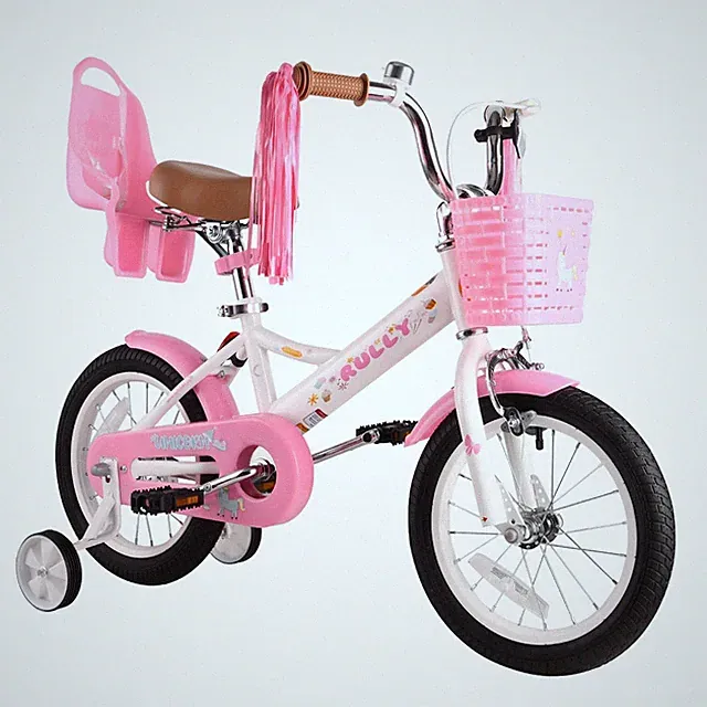 RULLY 12 Inch Kids Bike for 2 3 4 Years Girls Training Wheels & Front Handbrake