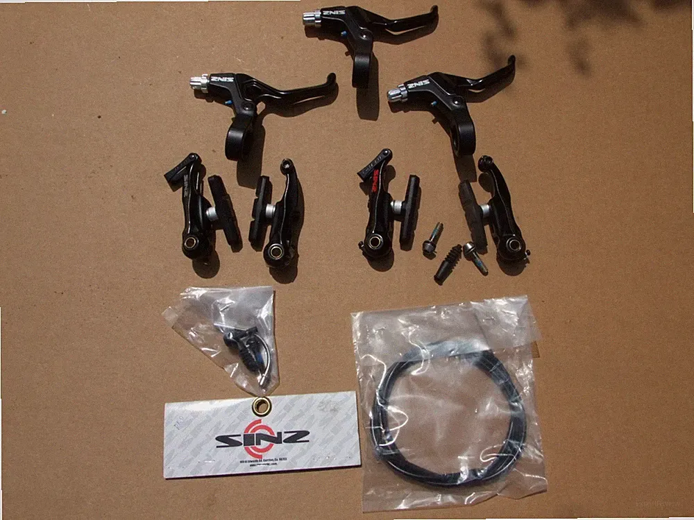SINZ Linear Pull BMX Bicycle V-Brake and Levers Lot.
