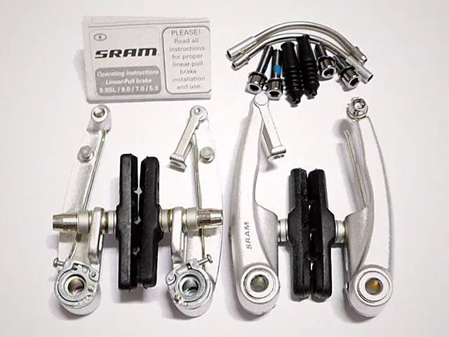 SRAM 7.0 Linear Pull Bike Brake Set Front & Rear Silver