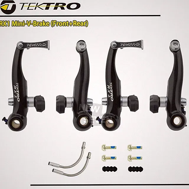 TEKTRO RX1 Mini-V Brake Cyclocross Canti Brake Set (Front+Rear) , Black-OE