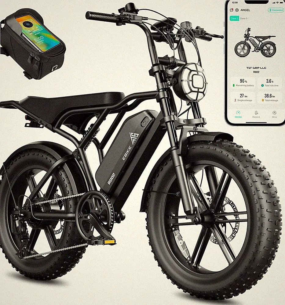 TST Electric Bike for Adults, 1500W Peak Motor 28 MPH 60/100 Miles Fat Tire Ebik