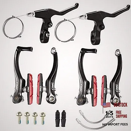 V Brake Set, Bicycle Linear Pull V Brakes for Front/Rear V Brake Set-70-Red