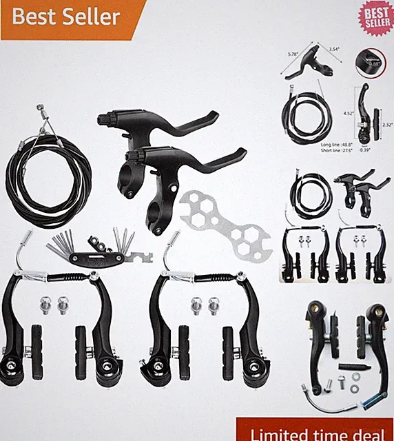 V-Type Bicycle Brake System with Full Kit - Safety & Performance Boost