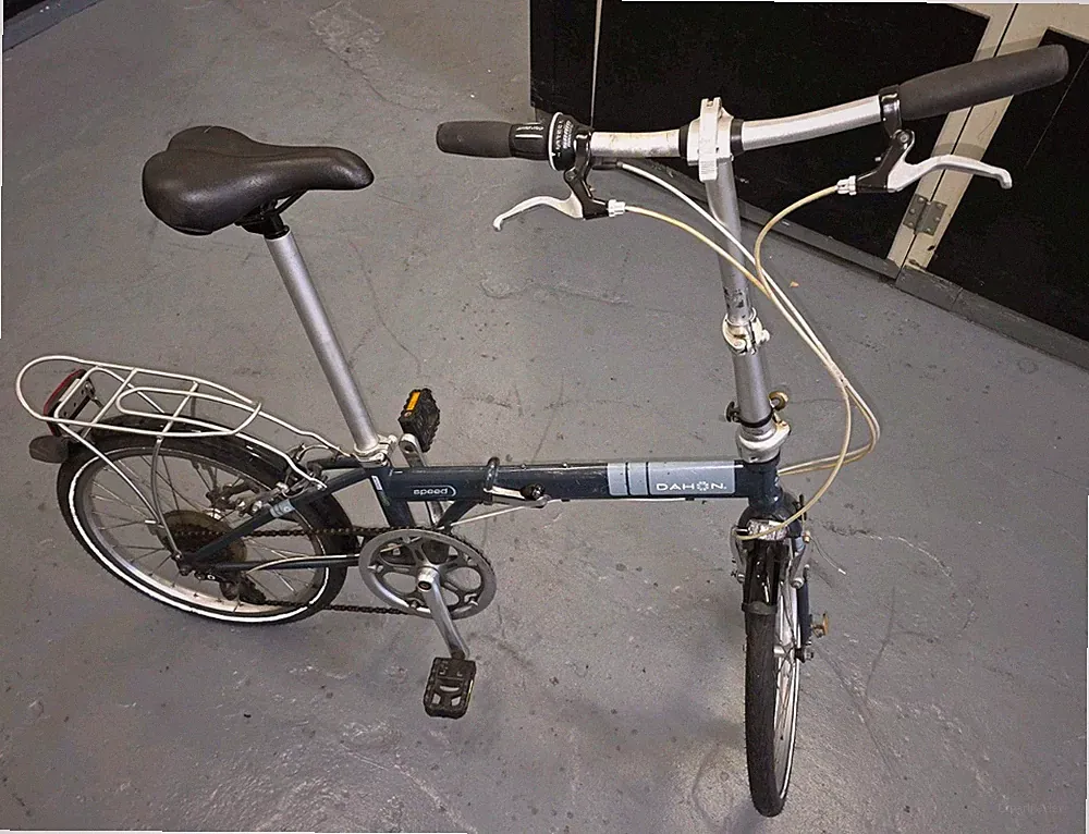 VGC Dahon D7 Folding Bike 7 Speed 4130 Chromoly 20” Wheels with Cargo Rack