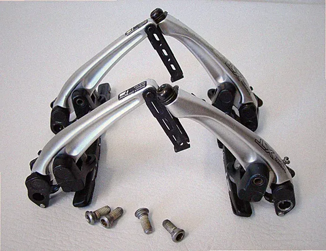 ~ Vintage Shimano Deore XT BR-M750 V-Brake Set Front & Rear w/ new Pads ~