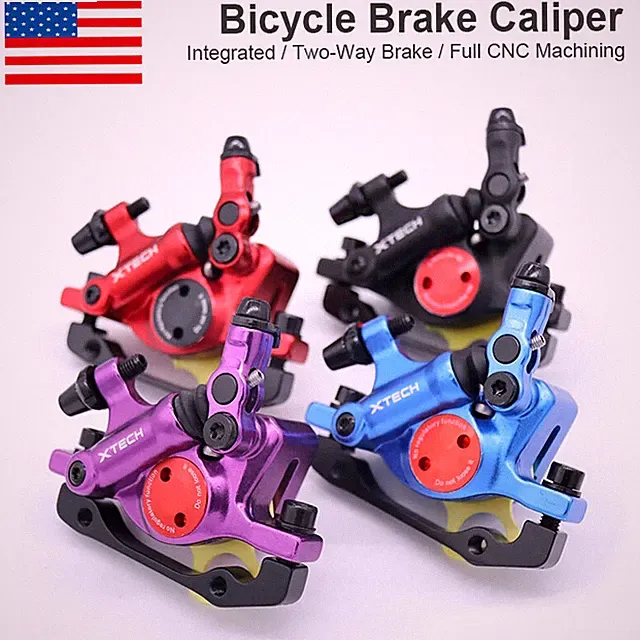 ZOOM Linear Pull Hydraulic Disc Brake Caliper Front Rear Cable Housing Lever Set